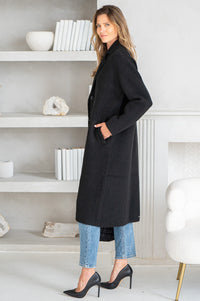 VICTORIA KNIT COAT-BK