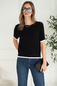 ASTRID LAYERED KNIT TEE