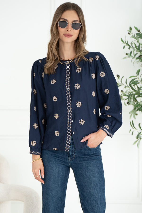 CARLA EMBROIDERED BLOUSE
