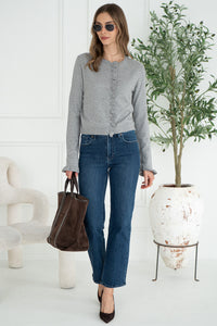 COLLINS KNIT CARDIGAN-GY