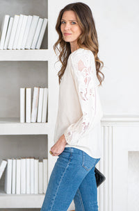 SAN FRAN NIGHTS LINEN BLEND BLOUSE