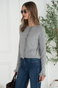 COLLINS KNIT CARDIGAN-GY