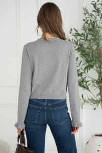 COLLINS KNIT CARDIGAN-GY