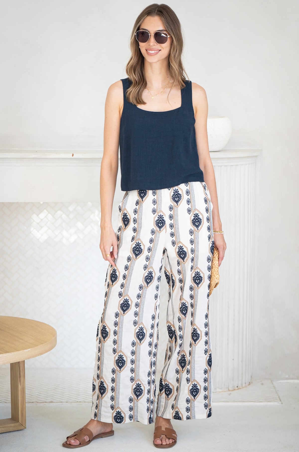 SANCOLA EMBROIDERED PANTS