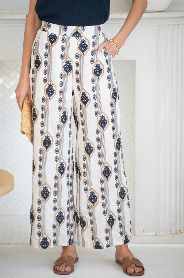 SANCOLA EMBROIDERED PANTS