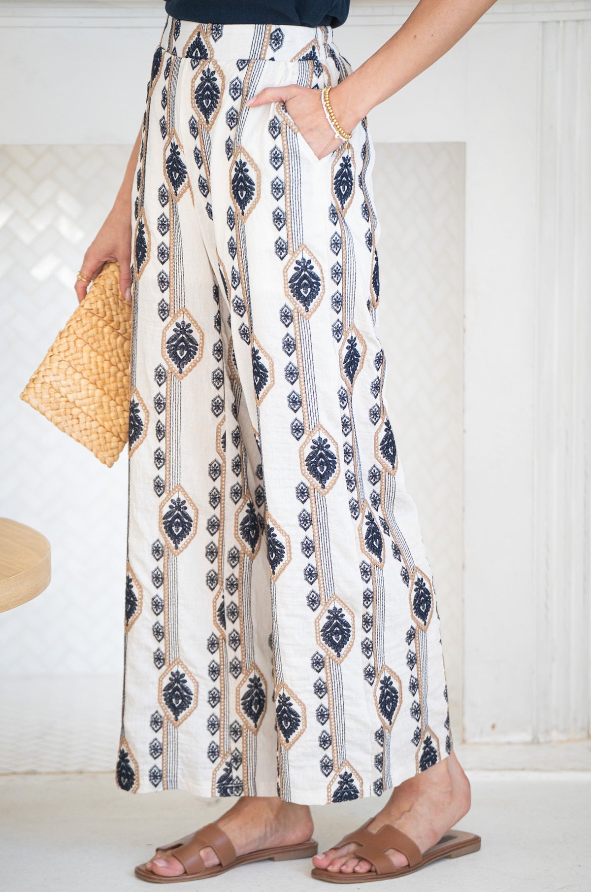 SANCOLA EMBROIDERED PANTS