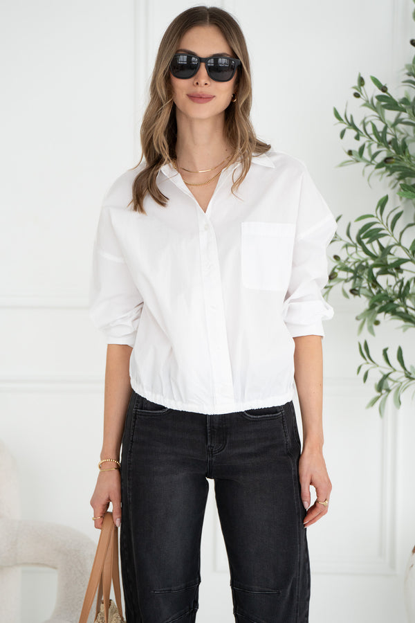 AILEE COTTON POPLIN BLOUSE