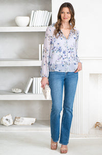 LA PLAYA PRINTED L/S BLOUSE