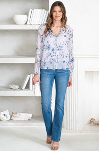 LA PLAYA PRINTED L/S BLOUSE