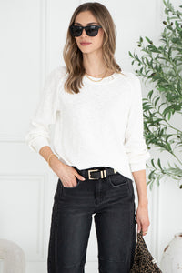 CAI SLUB KNIT SWEATER-OW