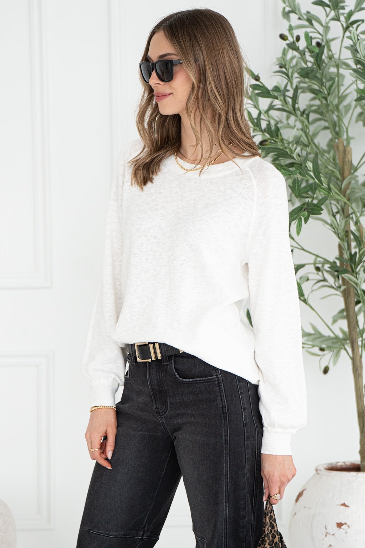 CAI SLUB KNIT SWEATER-OW