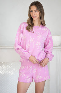 PALM PRINT PULLOVER