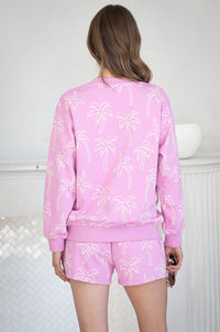 PALM PRINT PULLOVER