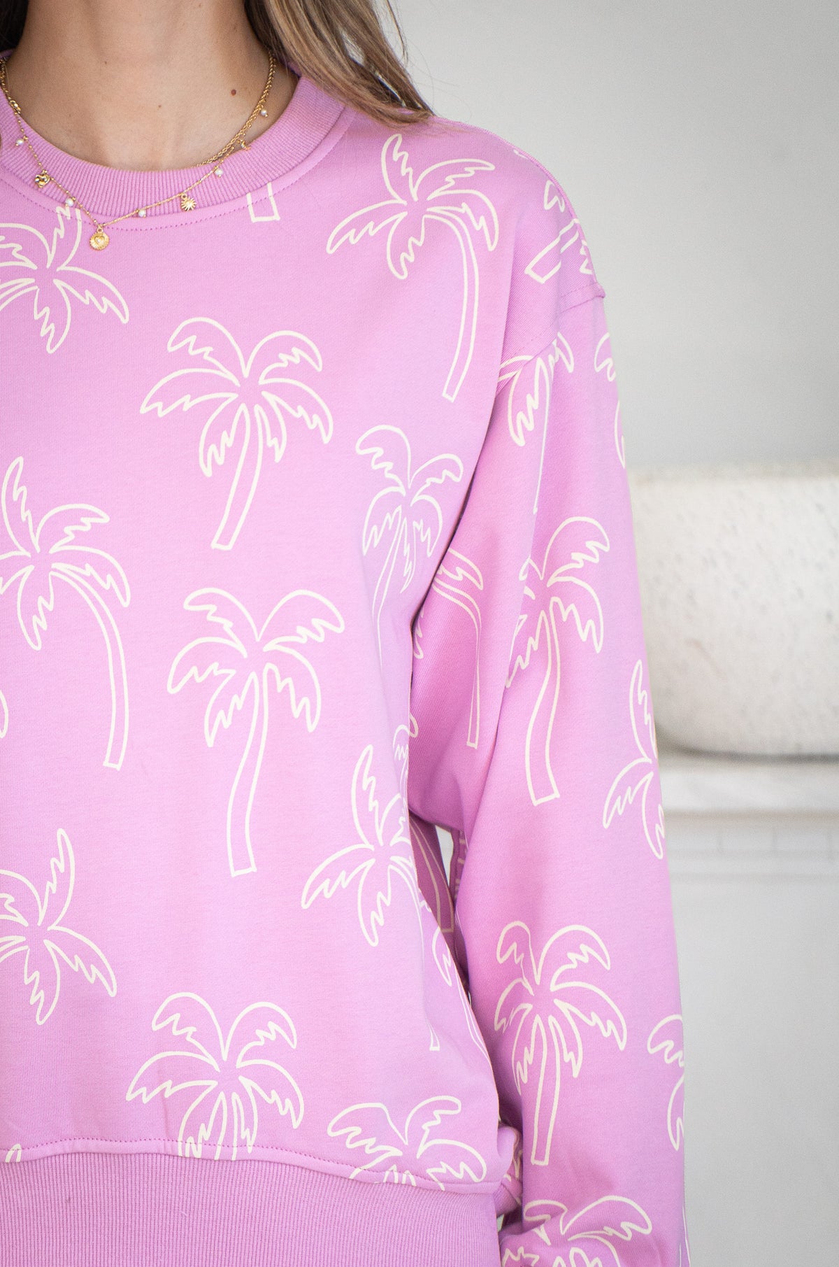 PALM PRINT PULLOVER