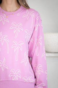 PALM PRINT PULLOVER
