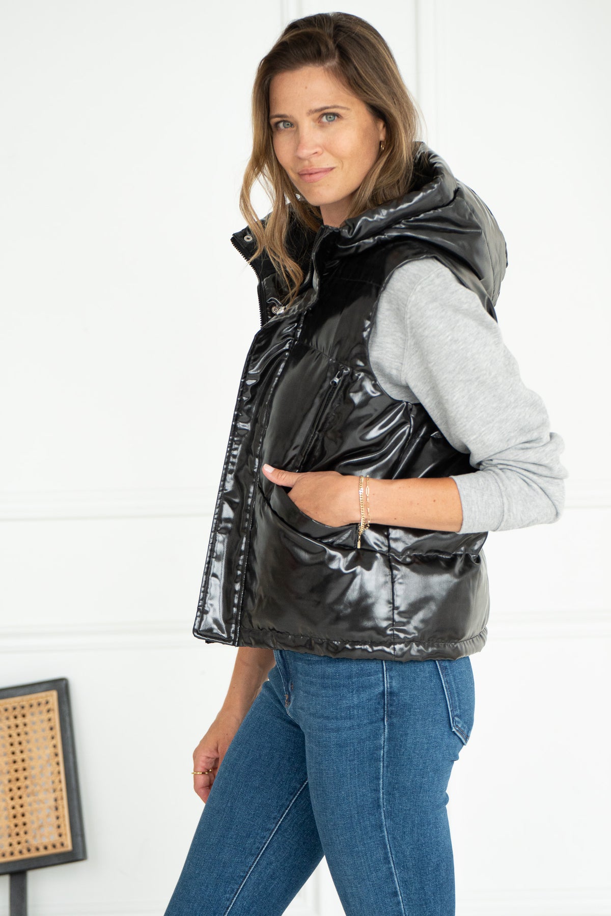 PUFFER VEST WITH HOOD