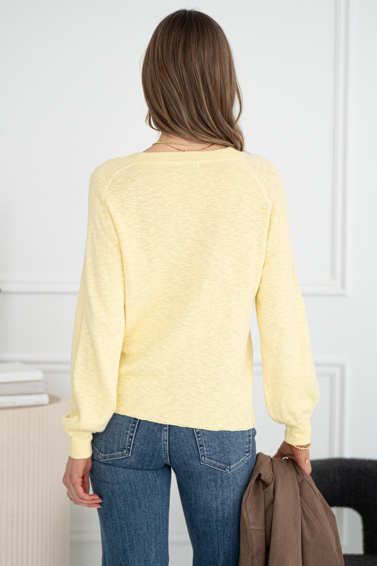 CAI SLUB KNIT SWEATER-YL