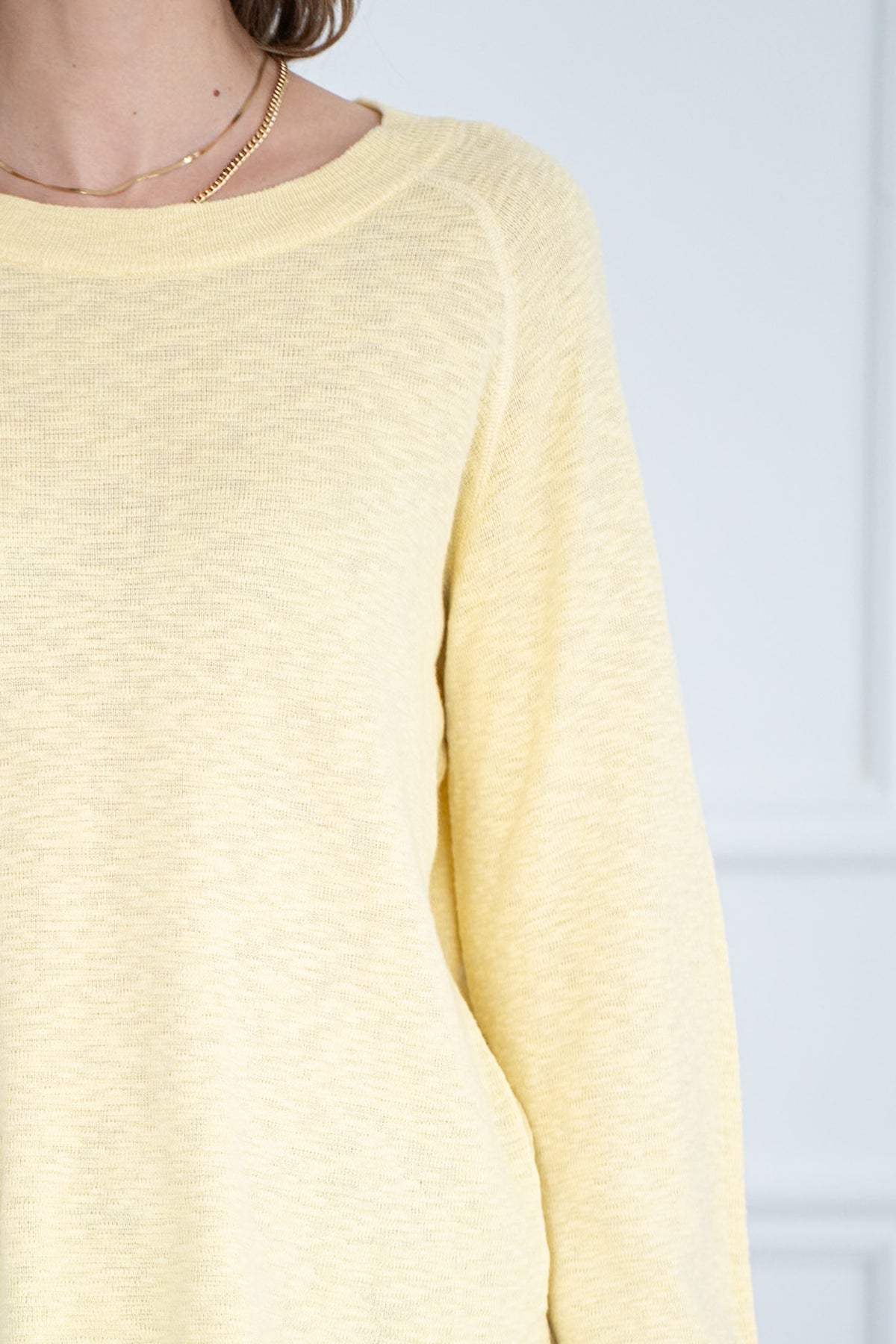 CAI SLUB KNIT SWEATER-YL