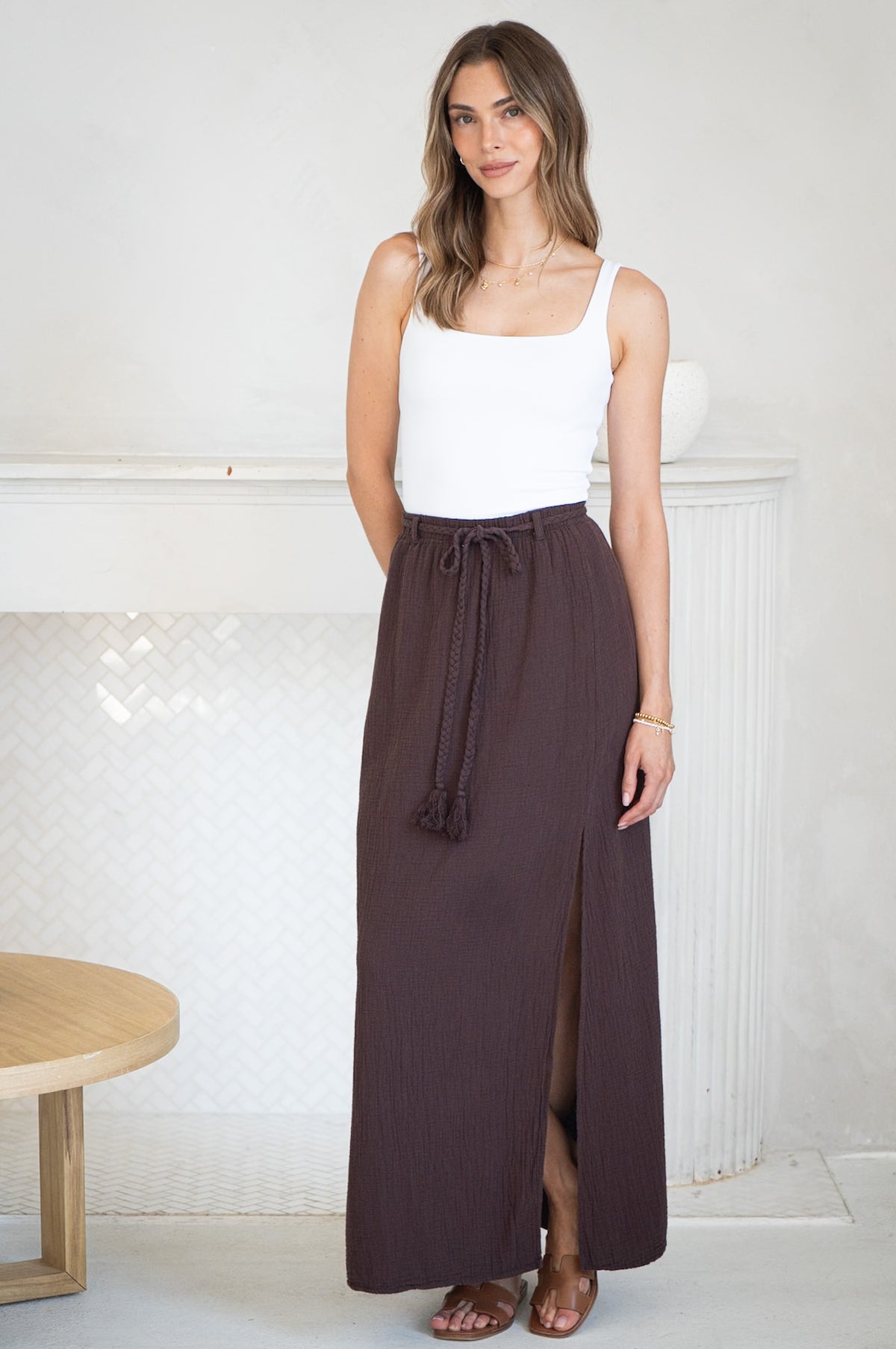 NIA COTTON GAUZE MAXI SKIRT