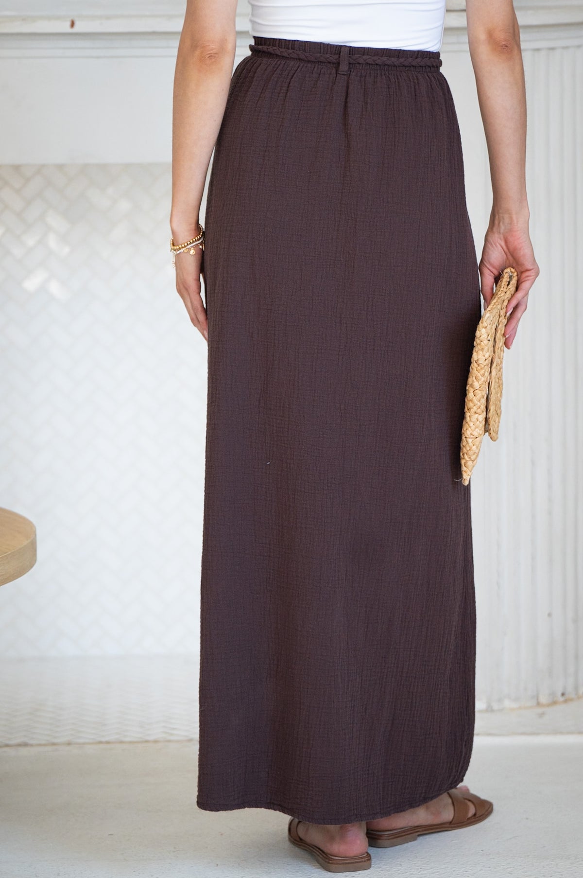 NIA COTTON GAUZE MAXI SKIRT