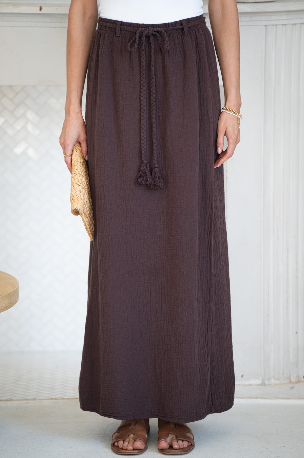 NIA COTTON GAUZE MAXI SKIRT