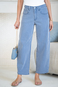 VERONA STRIPE BARREL JEANS