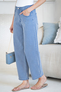 VERONA STRIPE BARREL JEANS