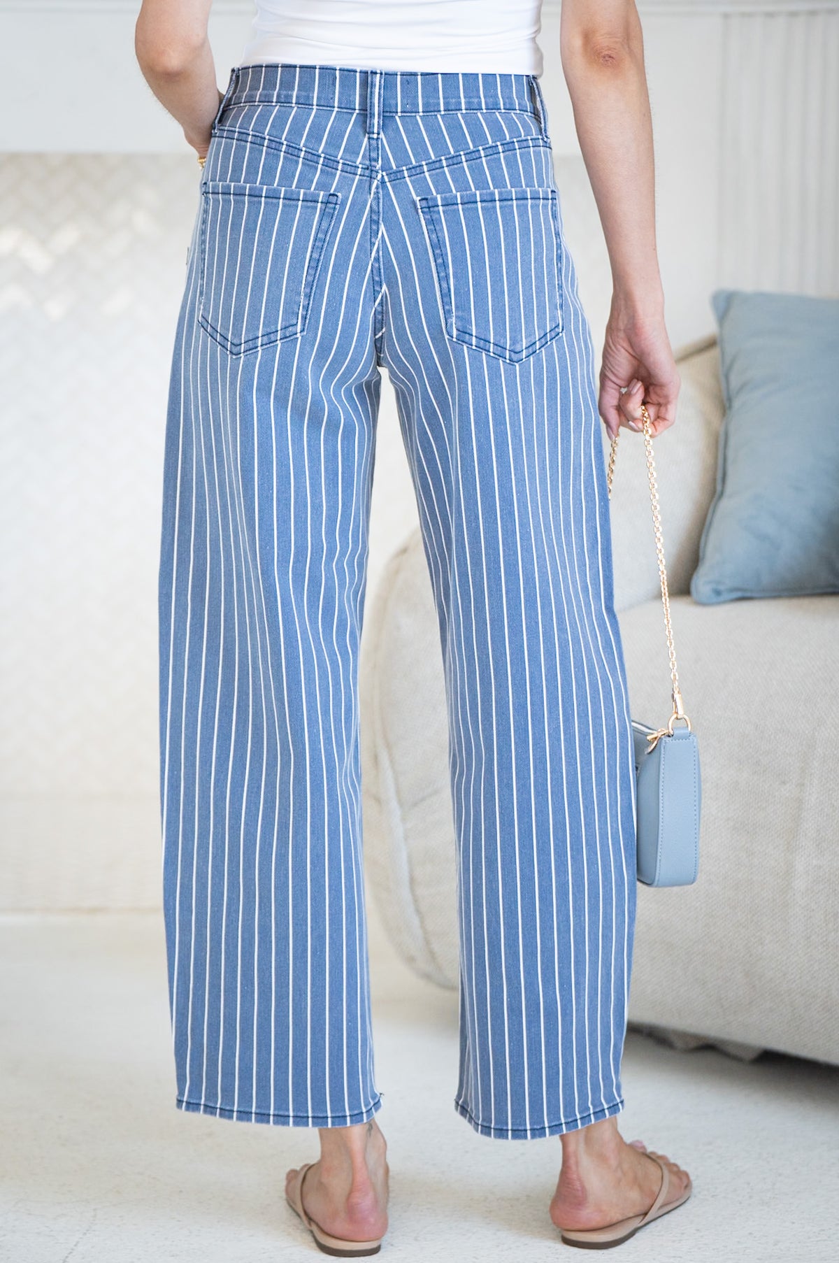VERONA STRIPE BARREL JEANS