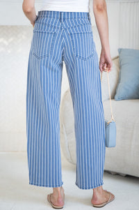 VERONA STRIPE BARREL JEANS