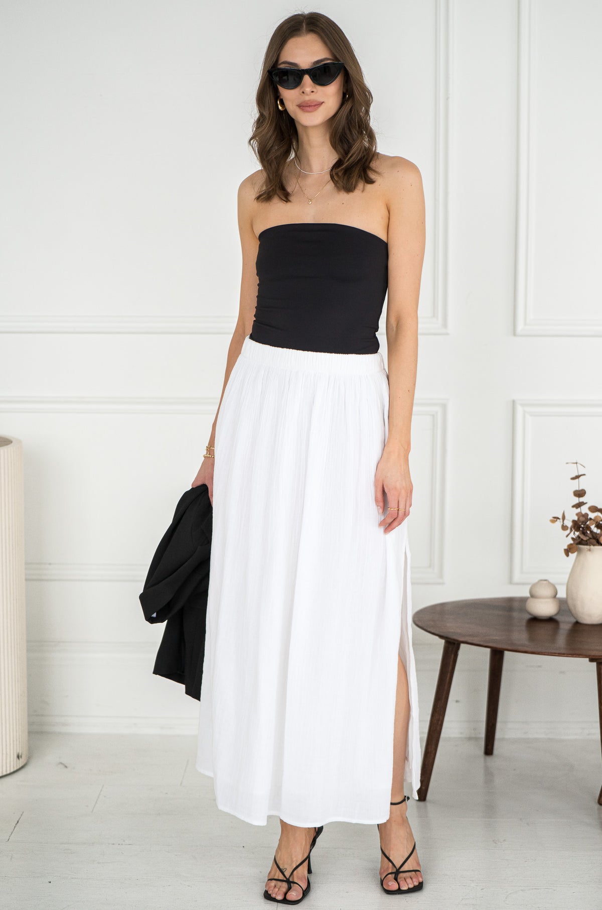 REINA SKIRT-WH