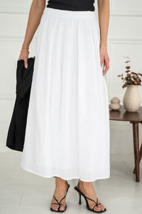 REINA SKIRT-WH