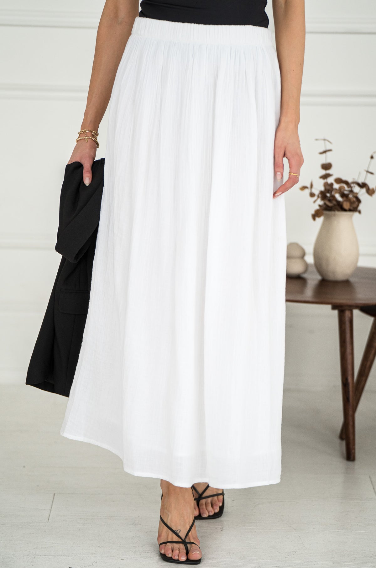 REINA SKIRT-WH