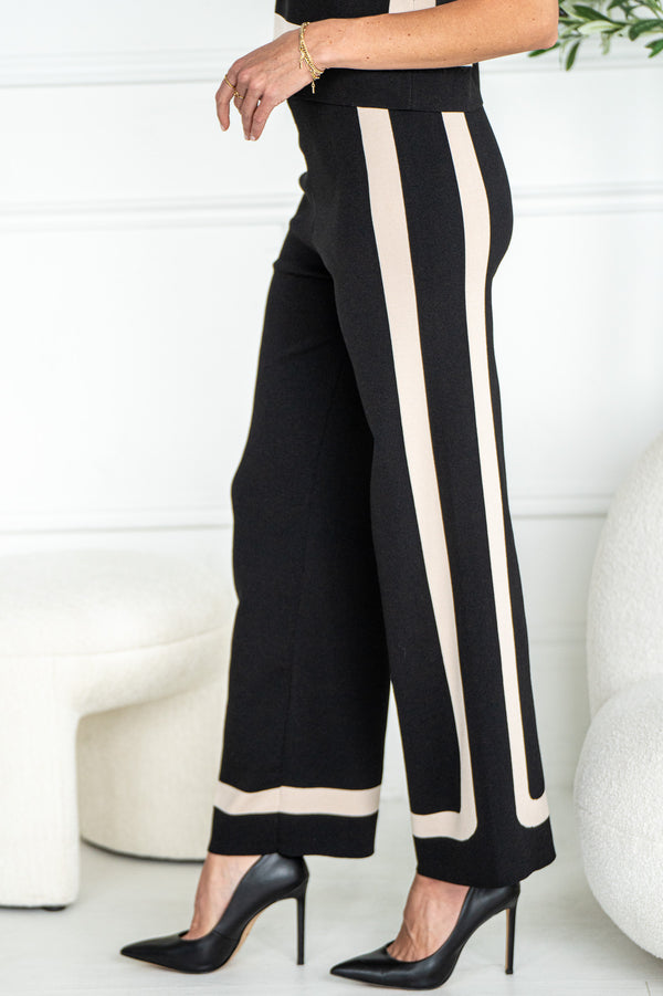 REFLECTIONS CONTRAST STRIPE PANTS