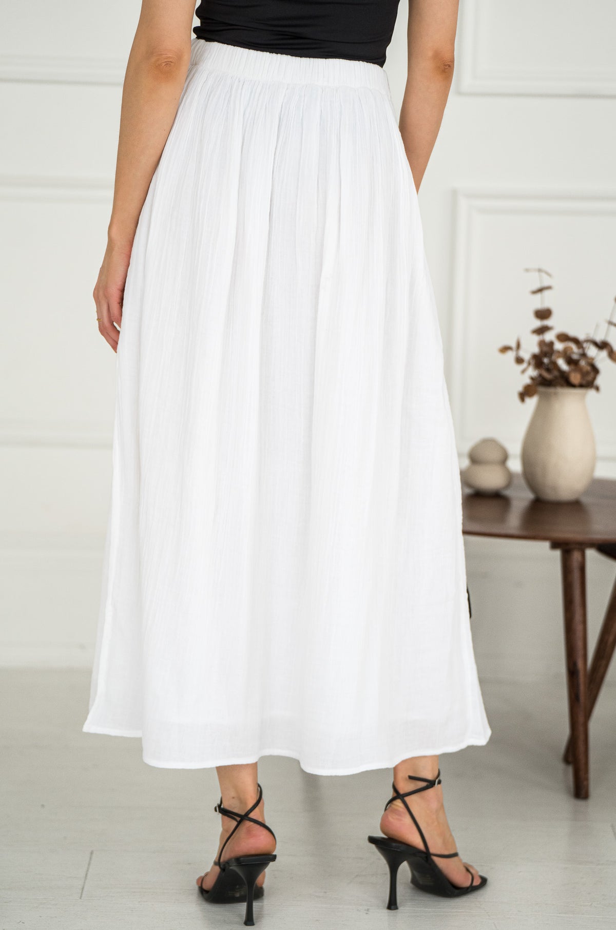REINA SKIRT-WH