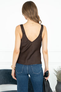 PENELOPE LACE TRIM TANK IN JAVA
