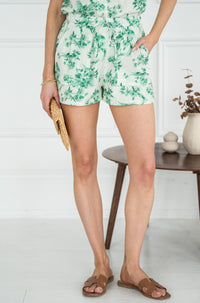 PORTO PRINTED COTTON GAUZE SHORTS