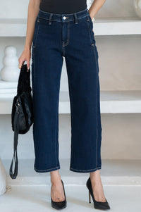 COLSEN BARREL JEANS IN DARK BLUE