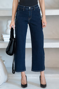 COLSEN BARREL JEANS IN DARK BLUE