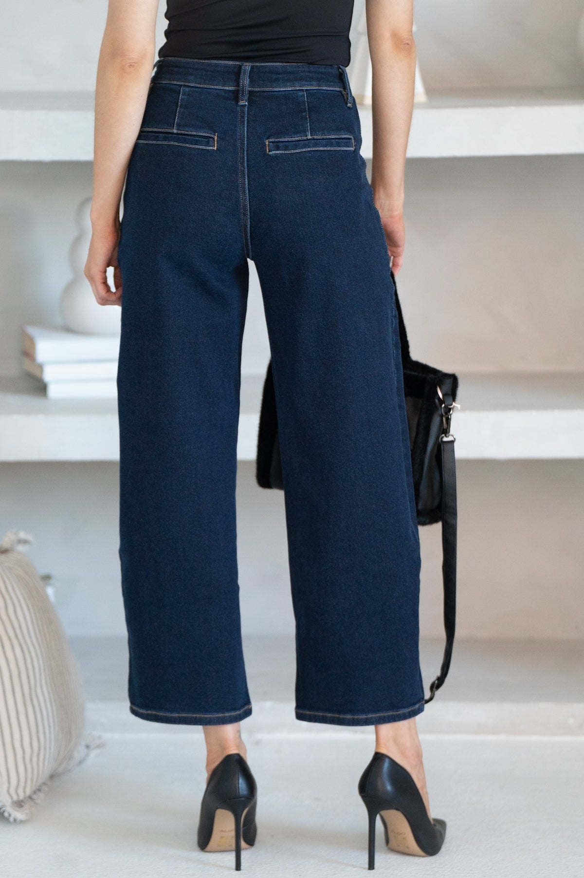 COLSEN BARREL JEANS IN DARK BLUE