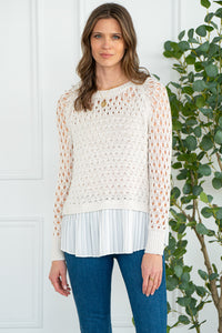 GAEL SWEATER WITH PLEATS