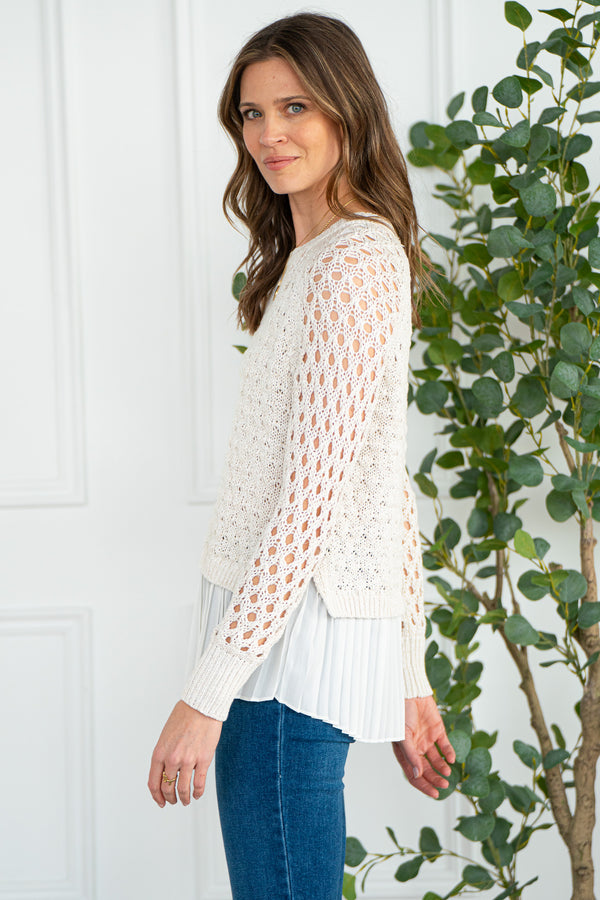 GAEL SWEATER WITH PLEATS