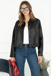 GIA FAUX LEATHER JACKET