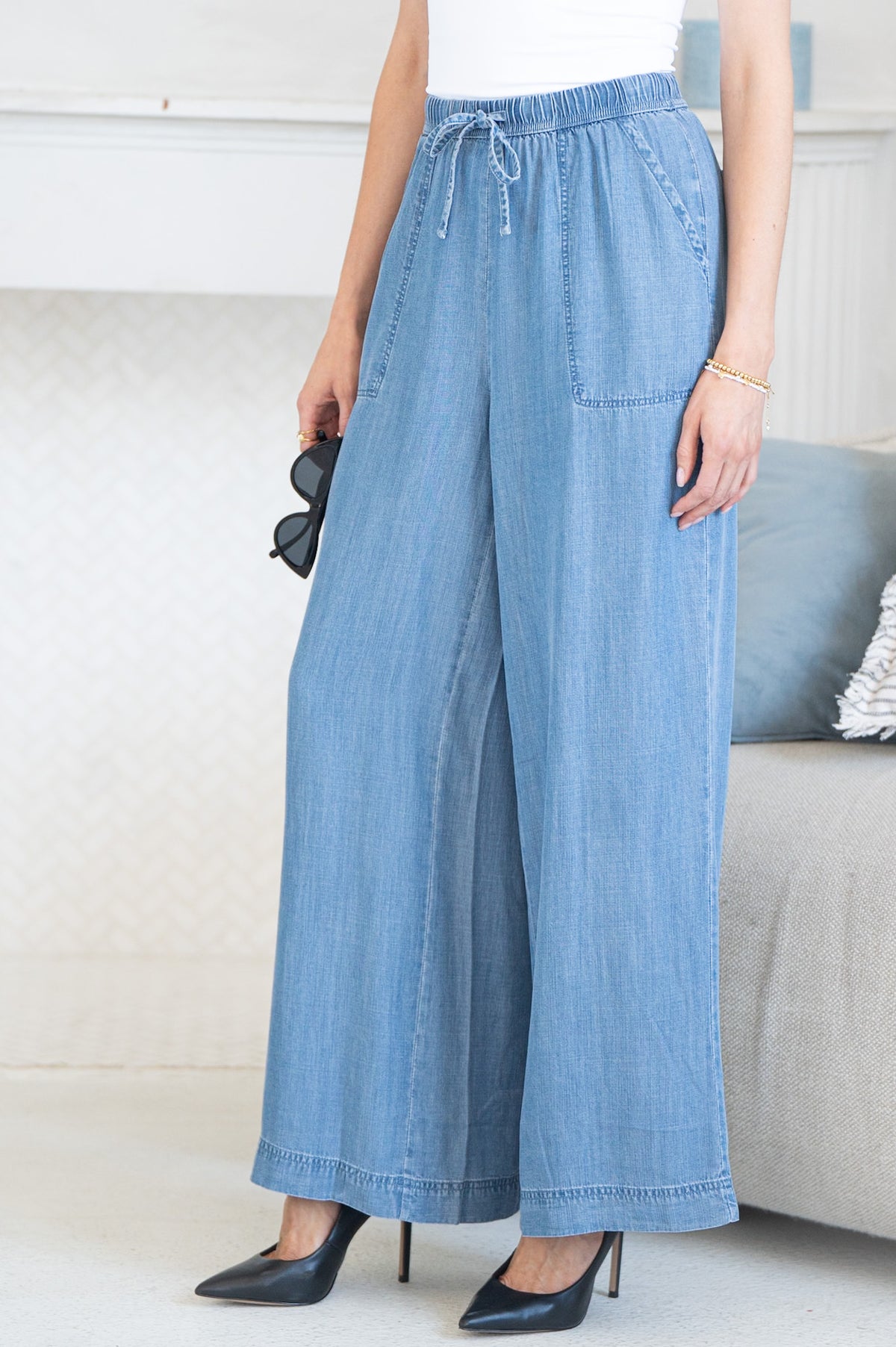 AVALON TENCEL WIDE LEG PANTS