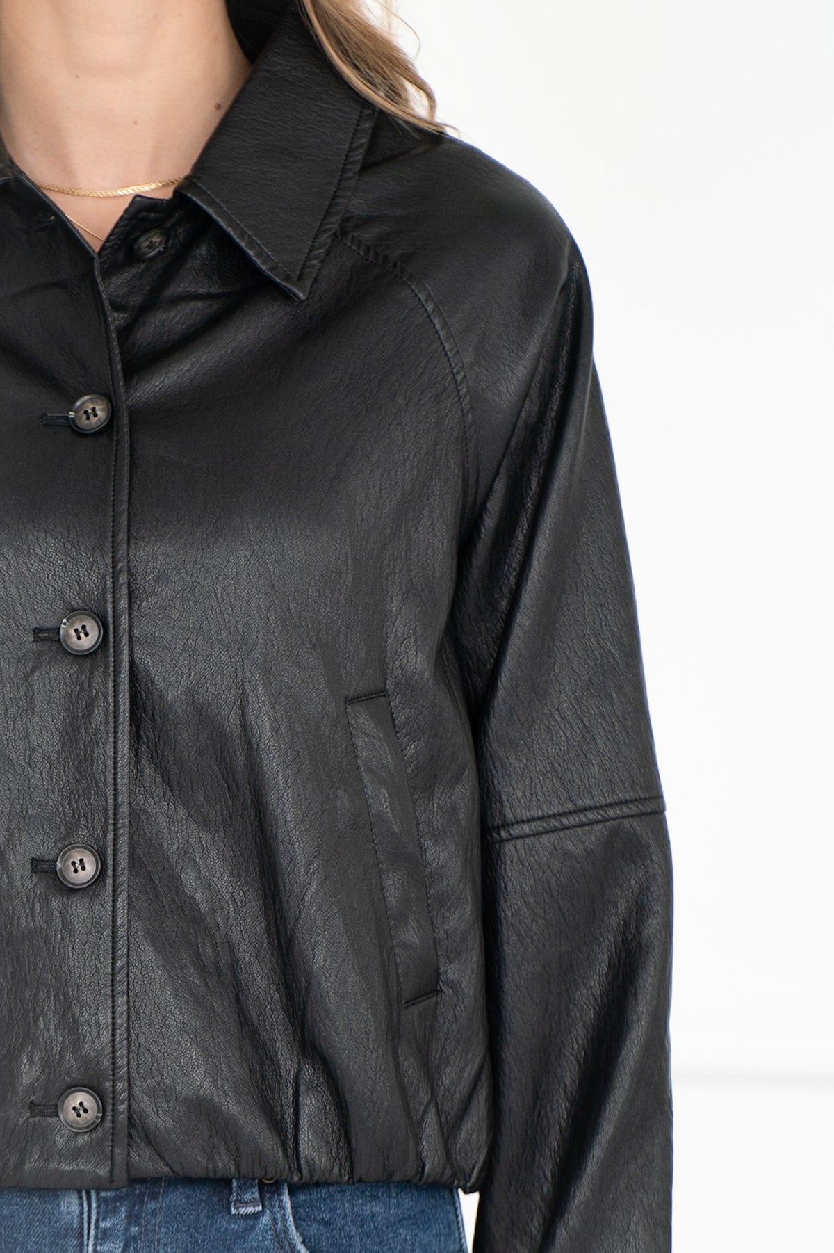 GIA FAUX LEATHER JACKET