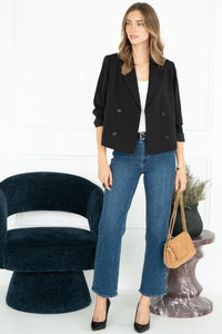 MONTANA CROPPED BLAZER IN BLACK