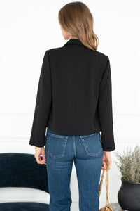 MONTANA CROPPED BLAZER IN BLACK
