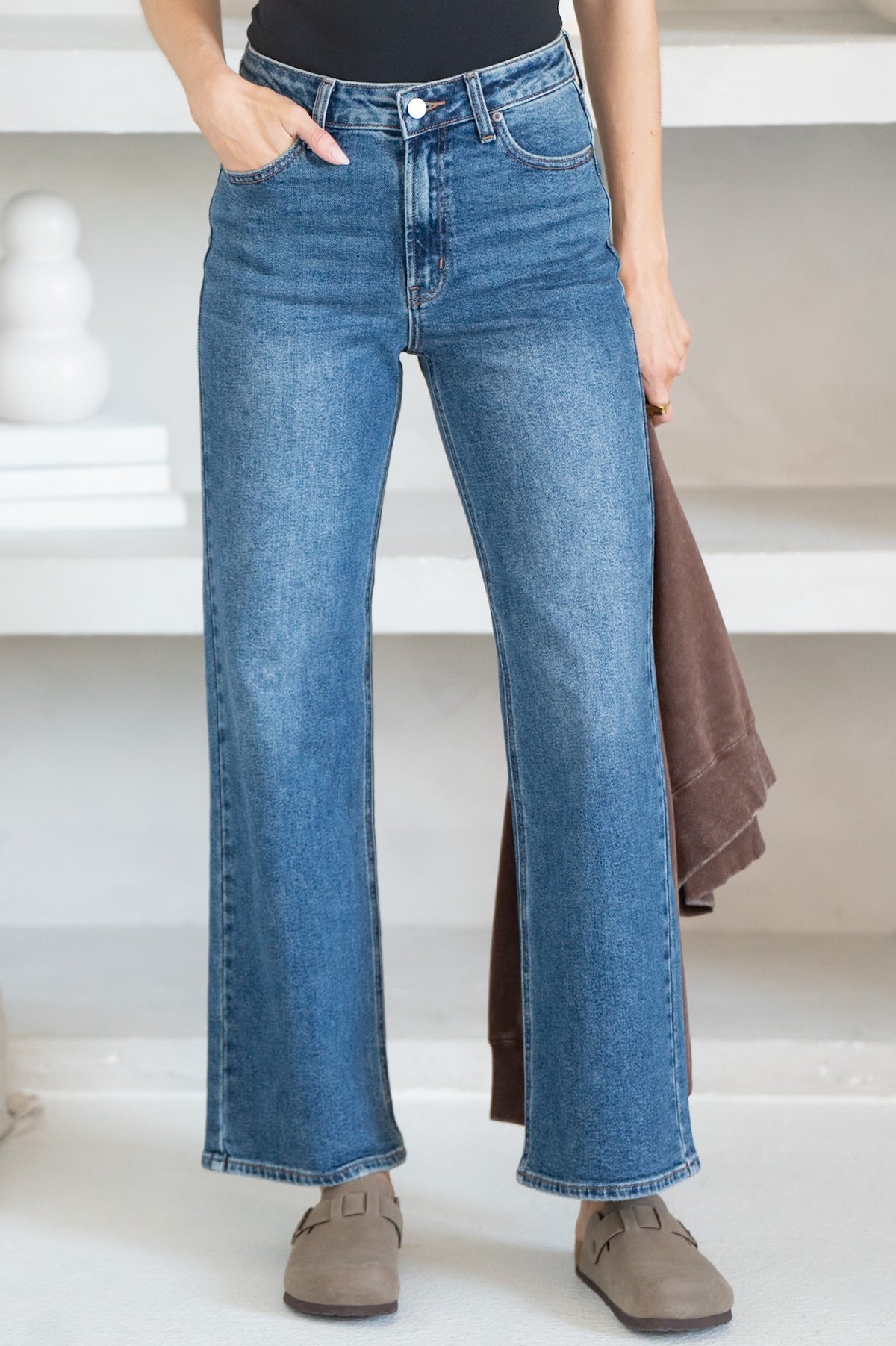 LANGON STRAIGHT LEG JEANS IN DARK BLUE