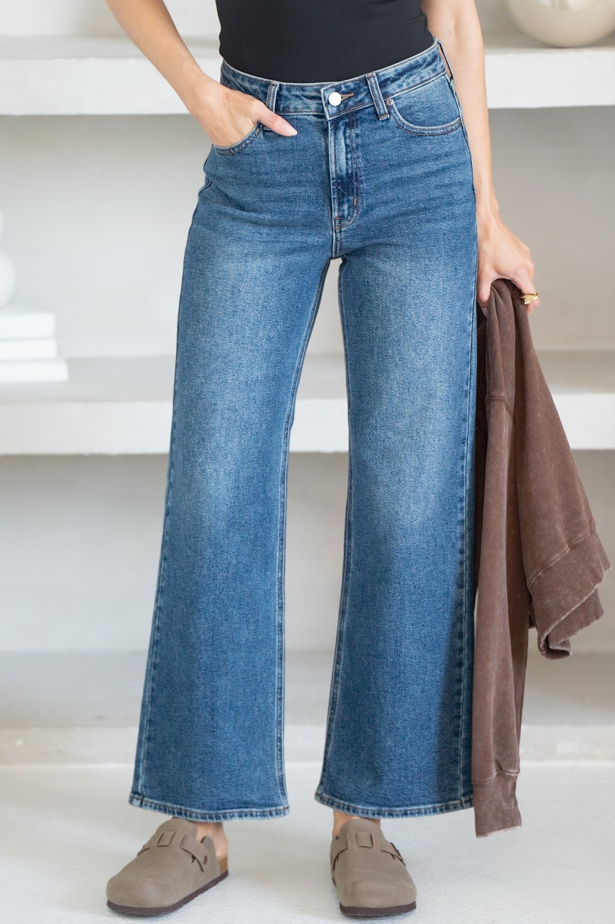 LANGON STRAIGHT LEG JEANS IN DARK BLUE
