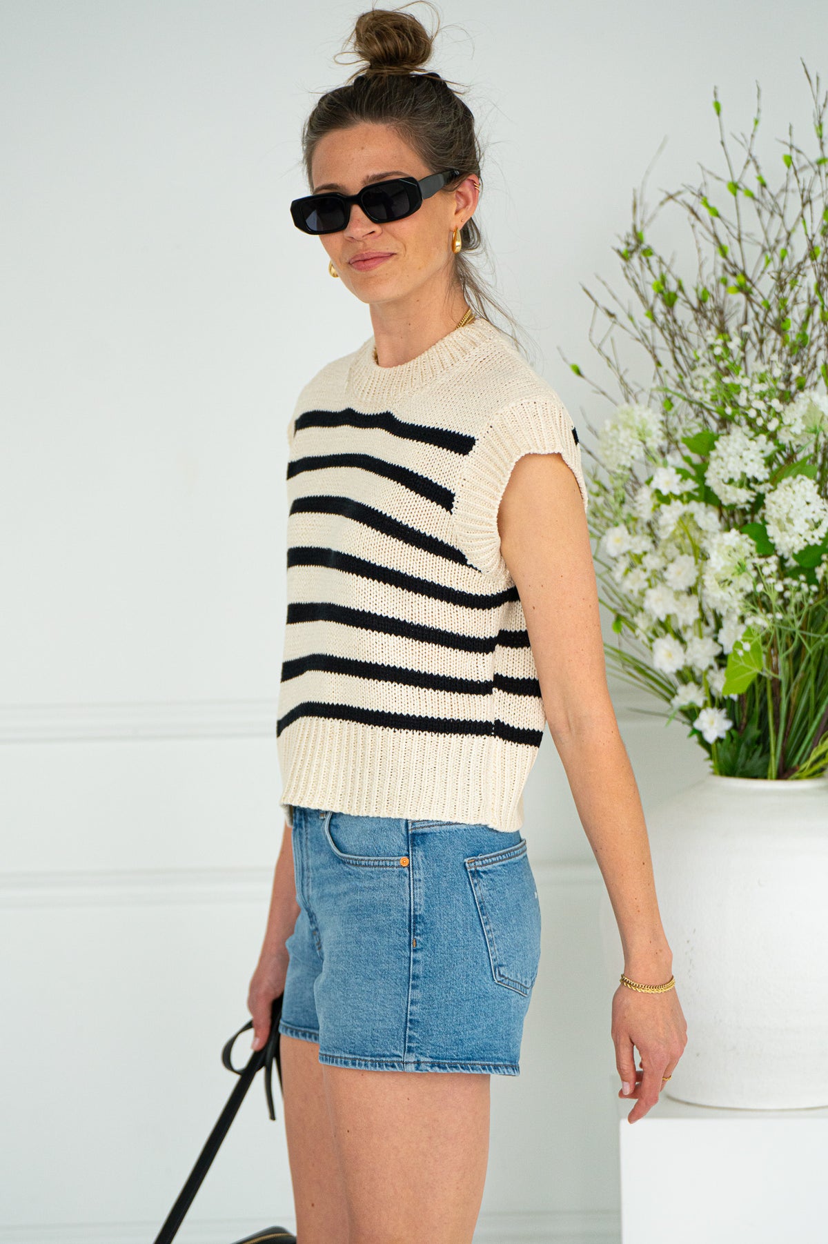 WHENEVER YOU WANT STRIPE SWEATER TANK