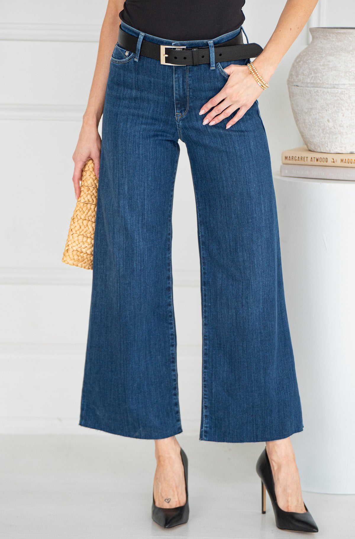 PALOMA SUPERSOFT WIDE LEG JEANS-DB